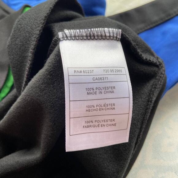 Puma Boys Jacket Size 4 Black Blue Green Zip Front Track Style NEW - Picture 8 of 8